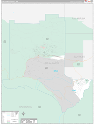 Los Alamos County, NM Wall Map Premium Style 2024